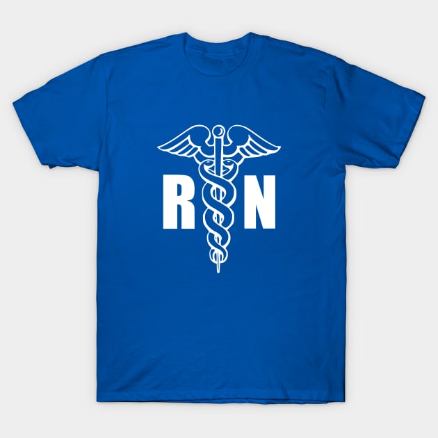Rn Nurse Medical Symbol Caduceus T-Shirt by BDAZ
